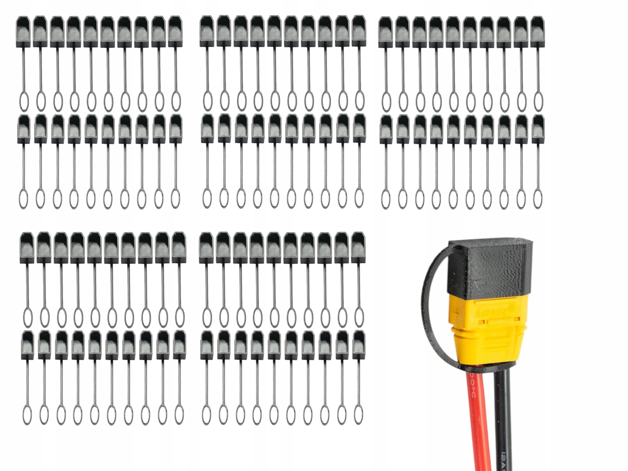 Záslepky XT90 pánské ženské, protiprachové krytky 25 párů