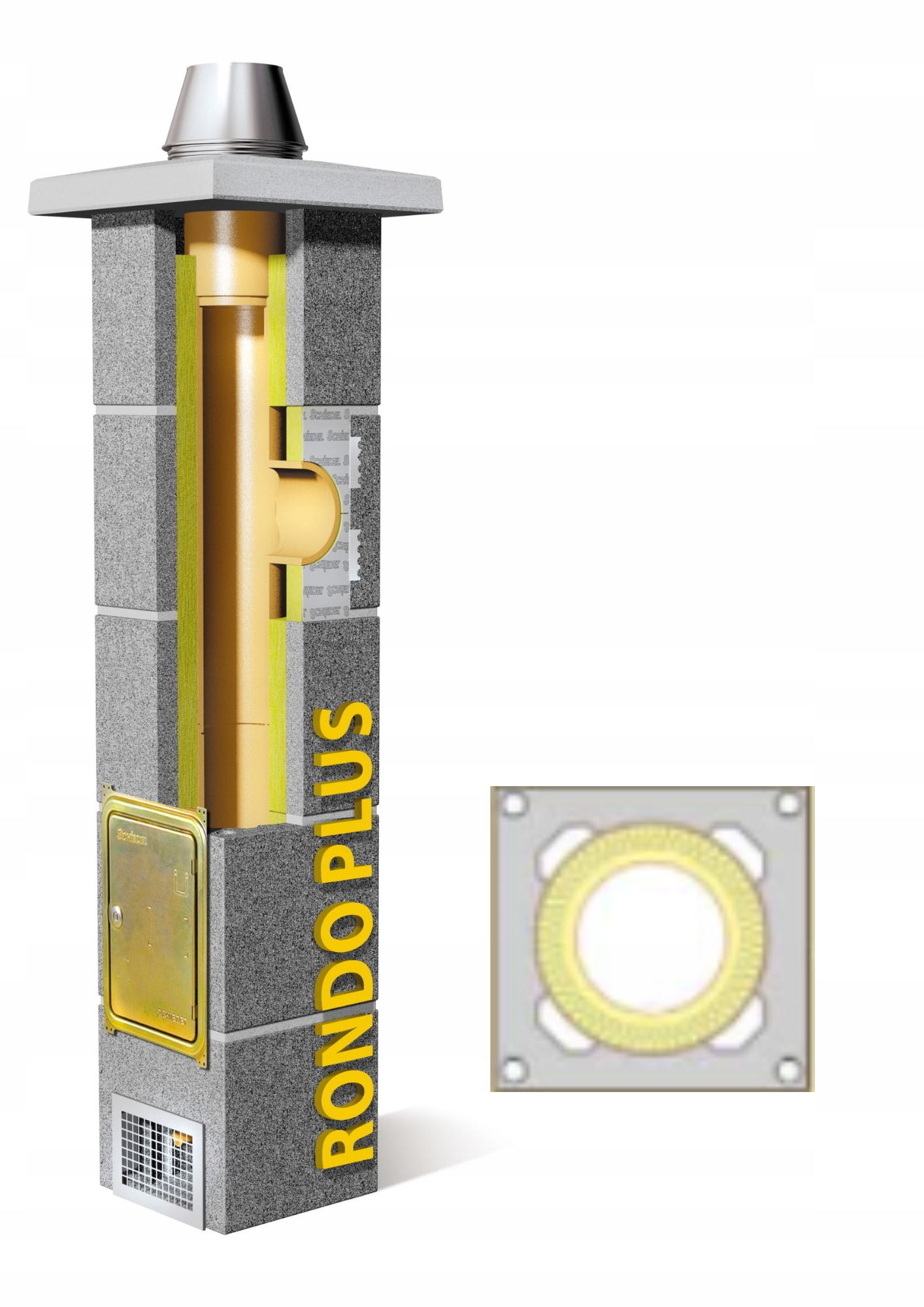 SYSTEM KOMINOWY SCHIEDEL RONDO PLUS 200 6mb fi 20