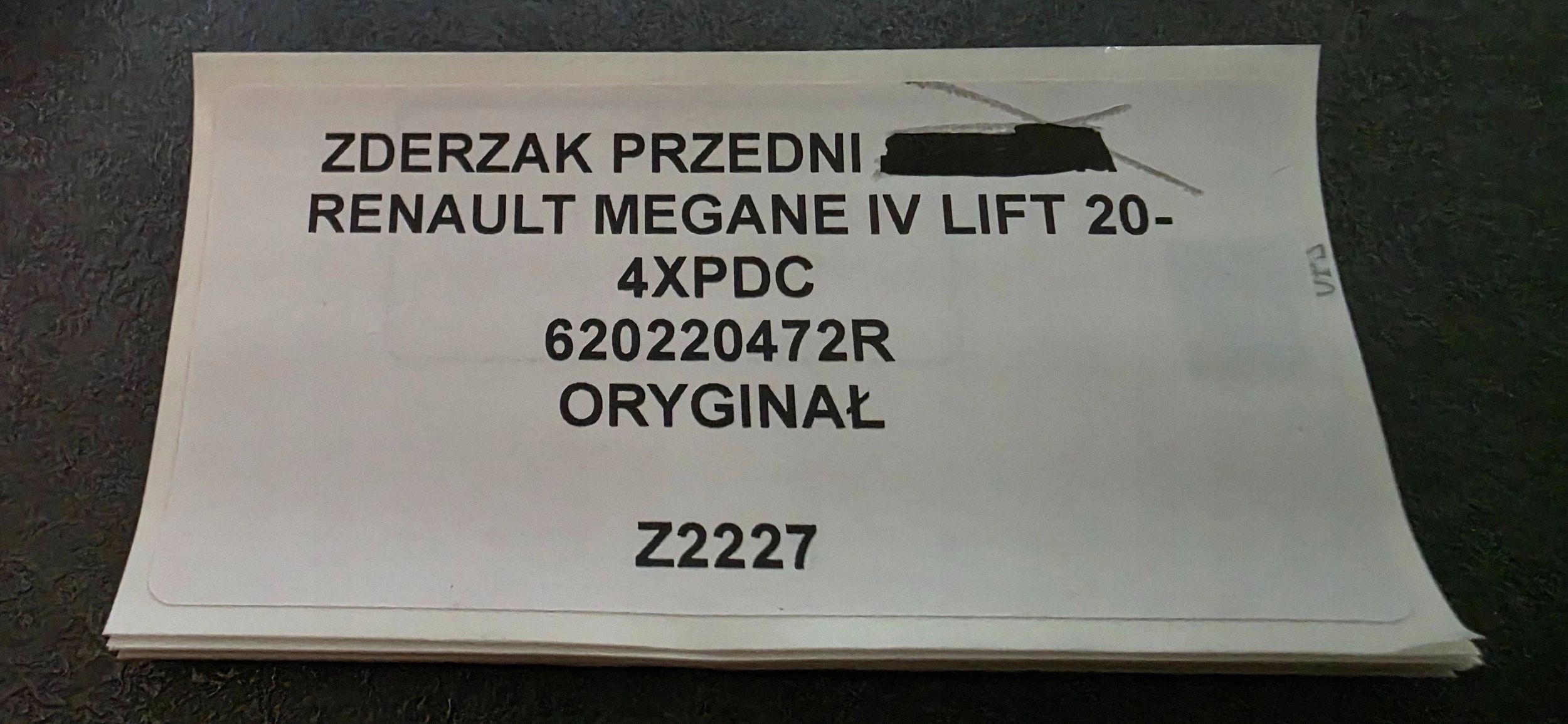 front bumper front Renault Megane IV 620220472R