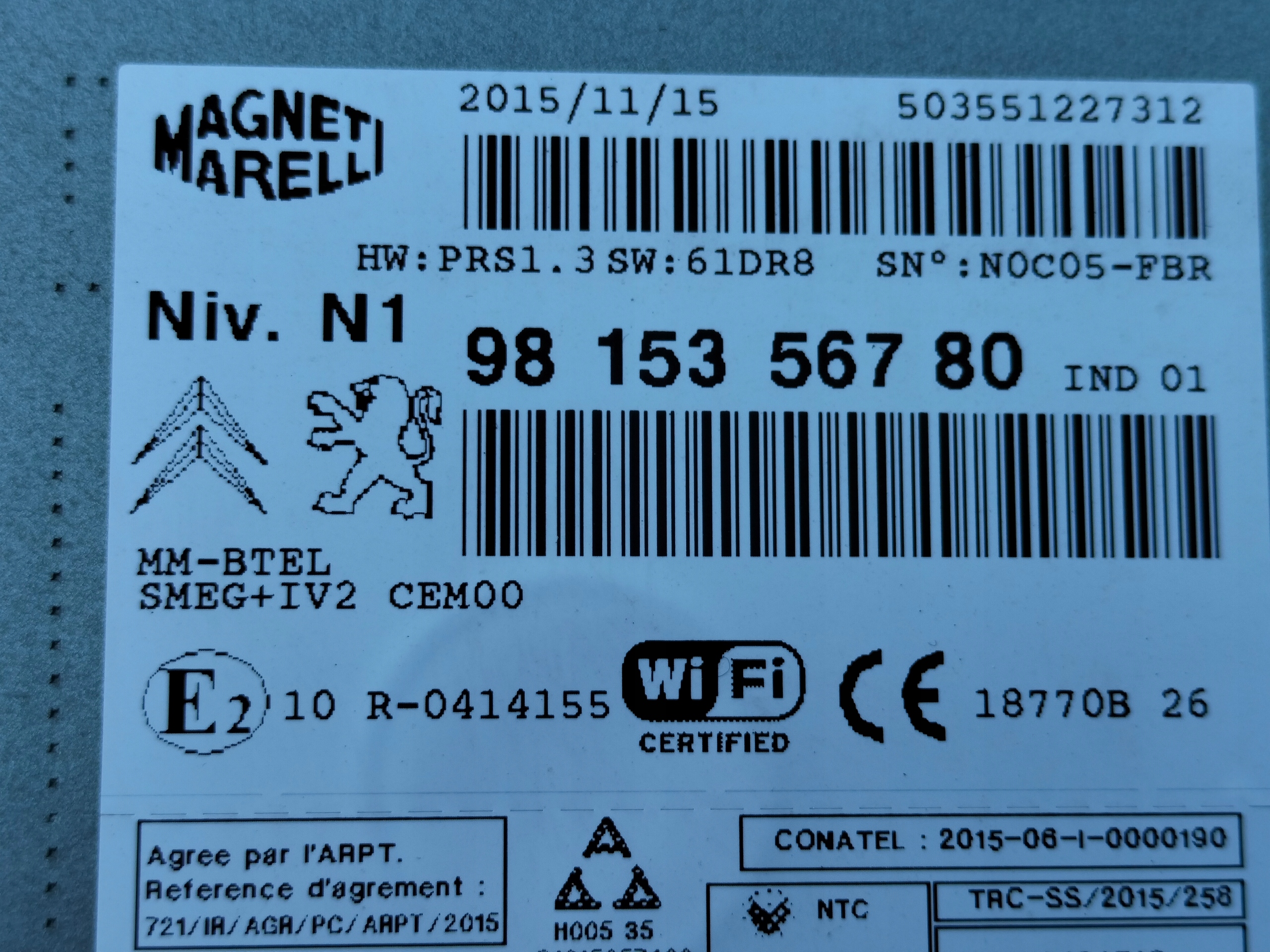 CITROEN DS4 RADIO NAWIGACJA Typ samochodu Samochody osobowe