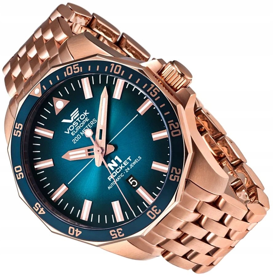 Pánské Hodinky Vostok Europe NH35A-225B616B Automatic Rocket N-1 Rose Gold