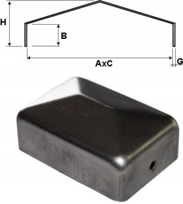 Daszek na profil 20x40 słupek ogrodzenie panel Marka Logist system