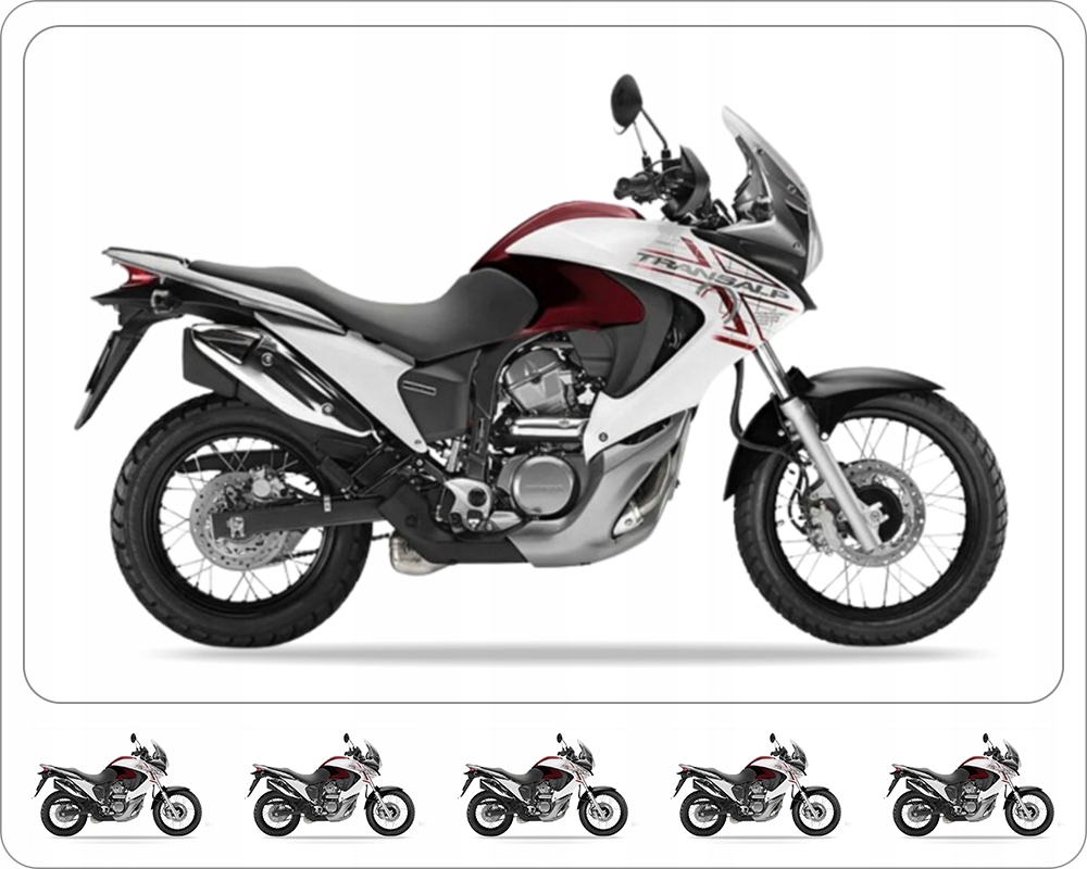 Samolepky Juula Honda XL 700 V Transalp 2008-2011 Červeno-bílé R296 NH138K