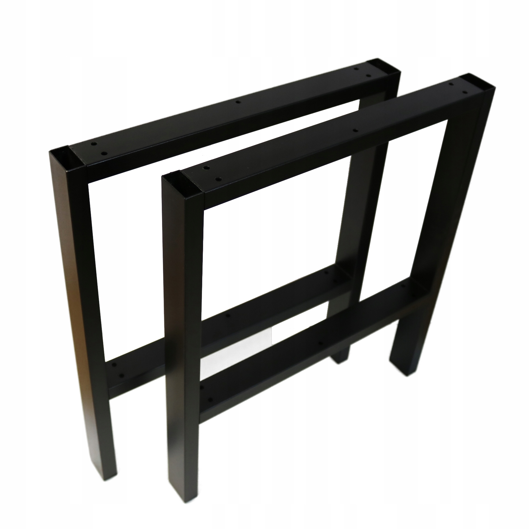 Kovové nohy pro stůl Loft Industrial černé 40x47 A cm Profil 4x2 cm 2ks