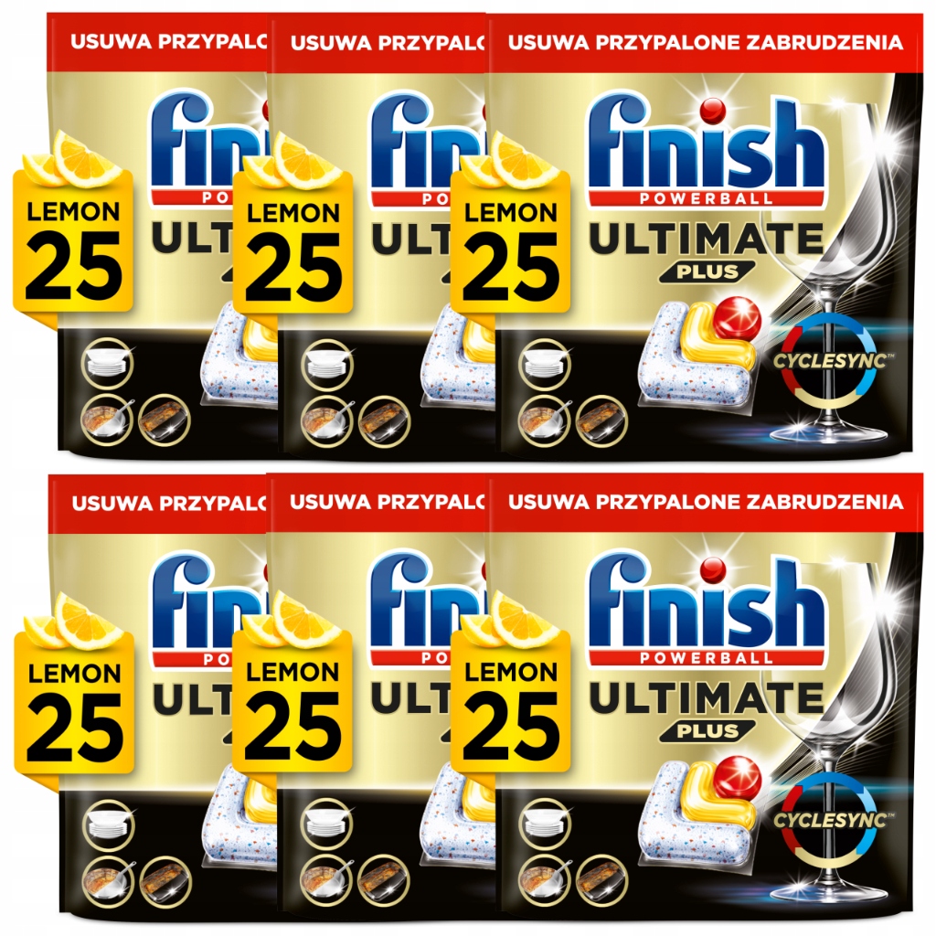 Levně Finish Kapsle do myčky nádobí Ultimate Plus 25x6=150 kusů lemon Citron