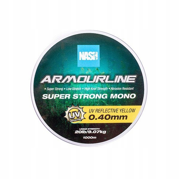 Żyłka Nash Armourline Mono Uv Yellow 20lb 0.40mm 1000m T6049-TP