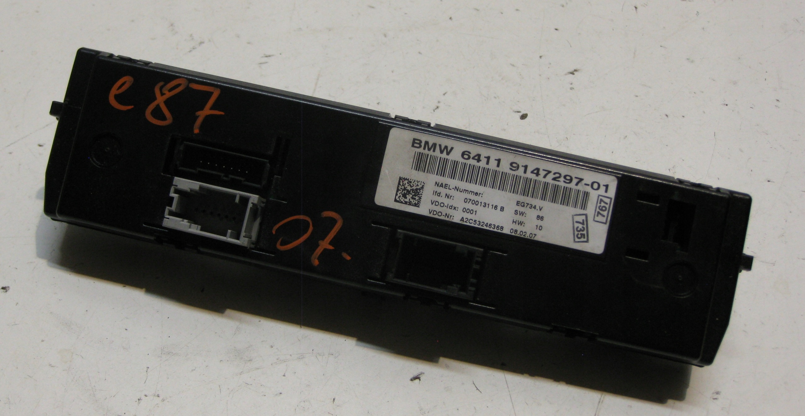 BMW E87 5D 07R PANEL klími klimatizaci 9147297