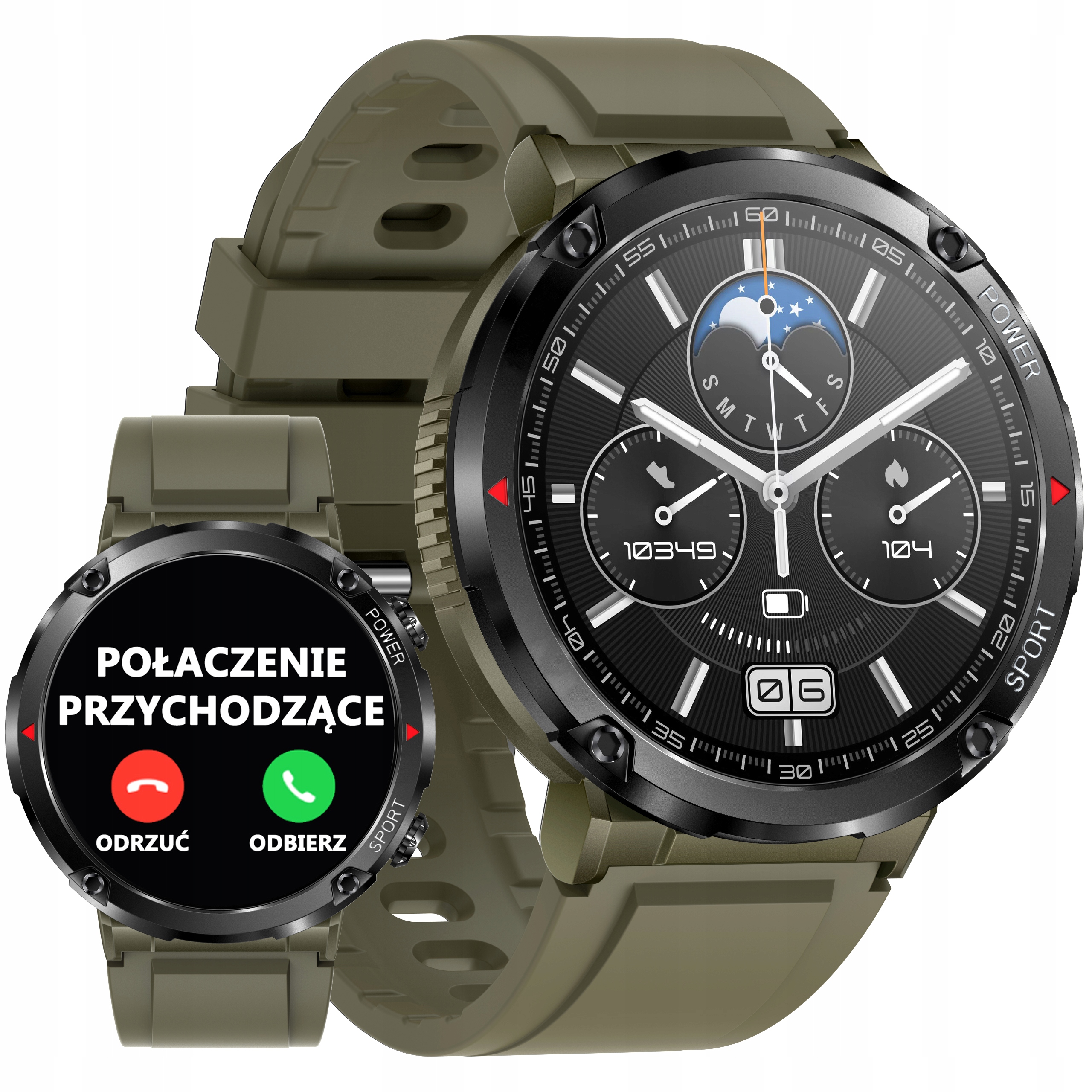 

Smartwatch Męski Sportowy Ciśnienie Puls Rozmowy