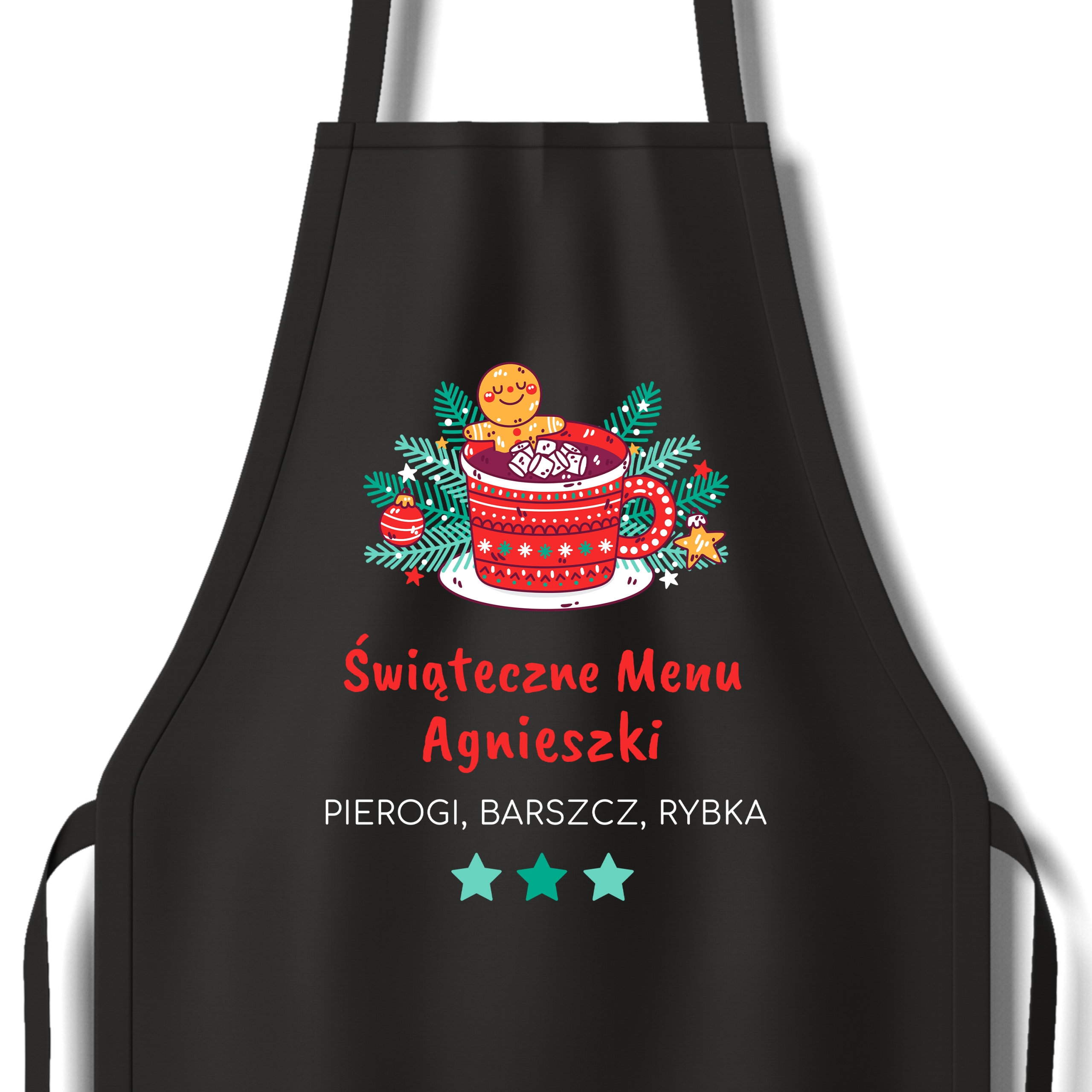 Vánoční zástěra Dárek pro Mikuláše Personalizovaný vzor Kreator Jméno