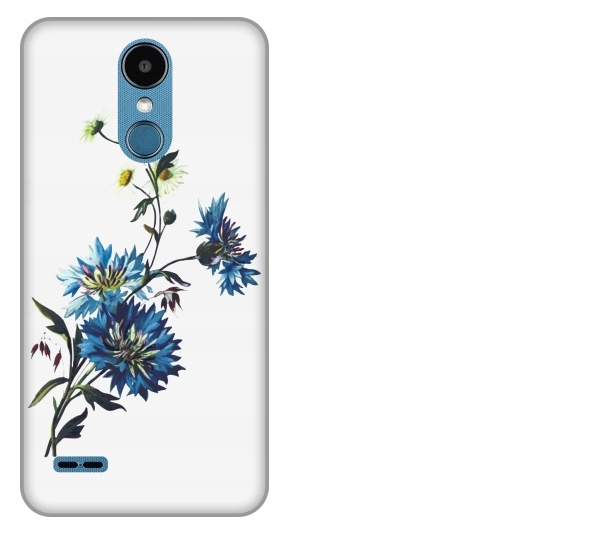 

Etui pokrowiec Lg K9 2018 Kwiat niebieski akwarela
