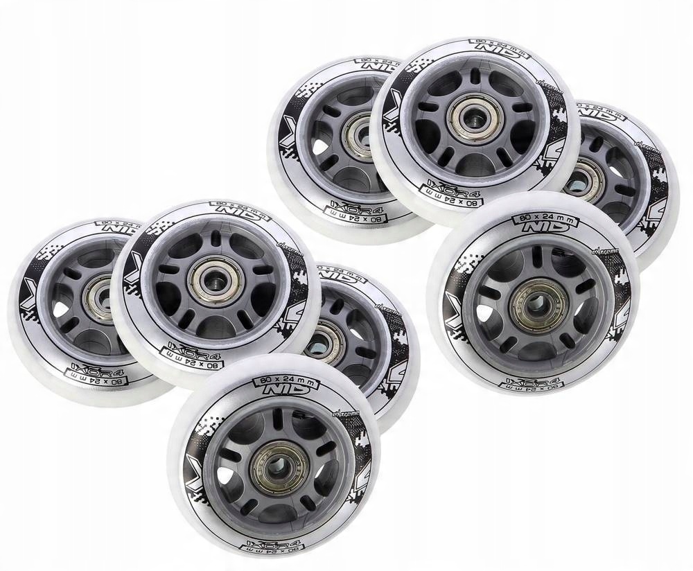 

Komplet 8x Kółka 80 mm Łożyska ABEC-7 Do Rolek