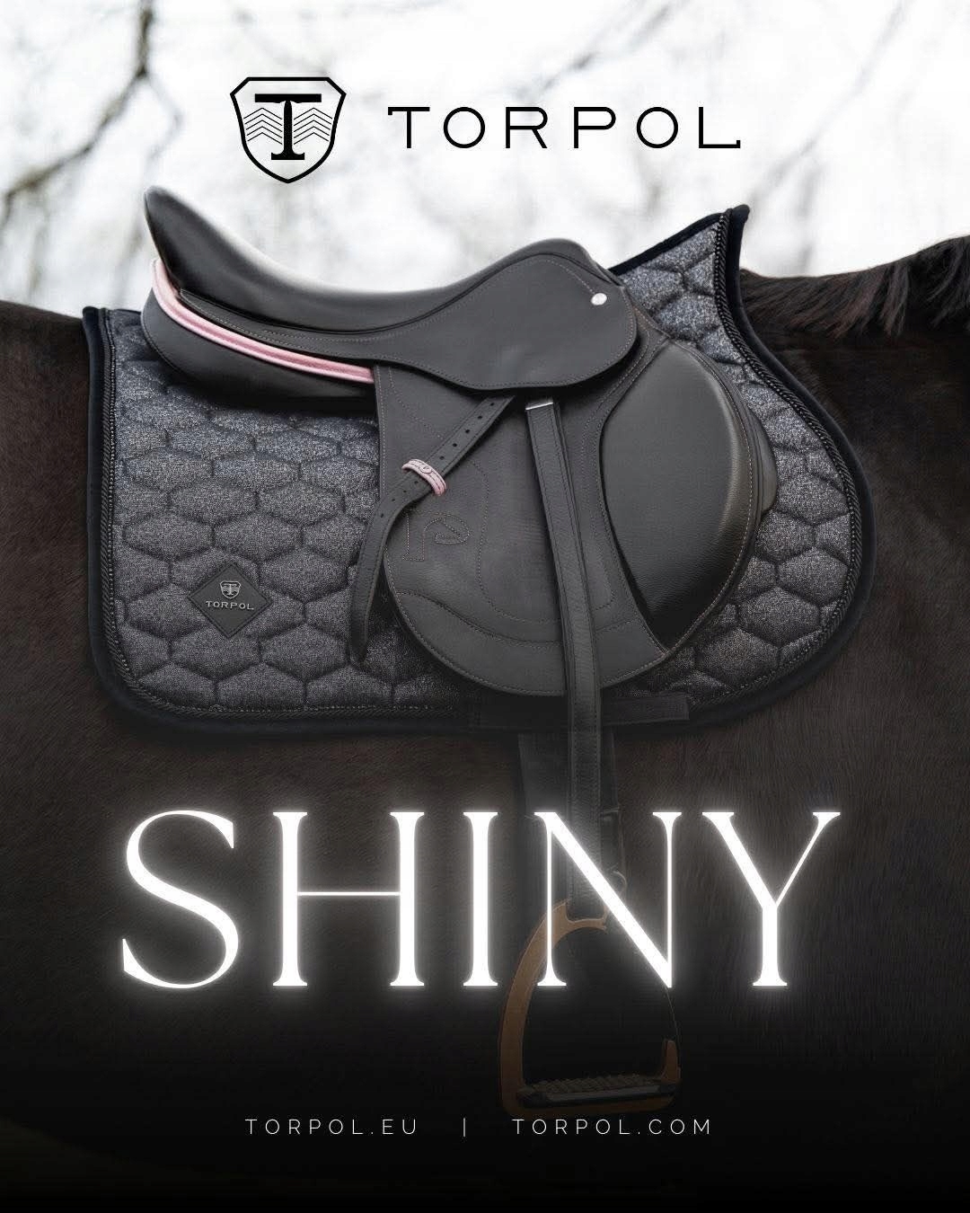 Czaprak połyskujący Shiny ujeżdżeniowy Dr Torpol czarny Black rozmiar Full