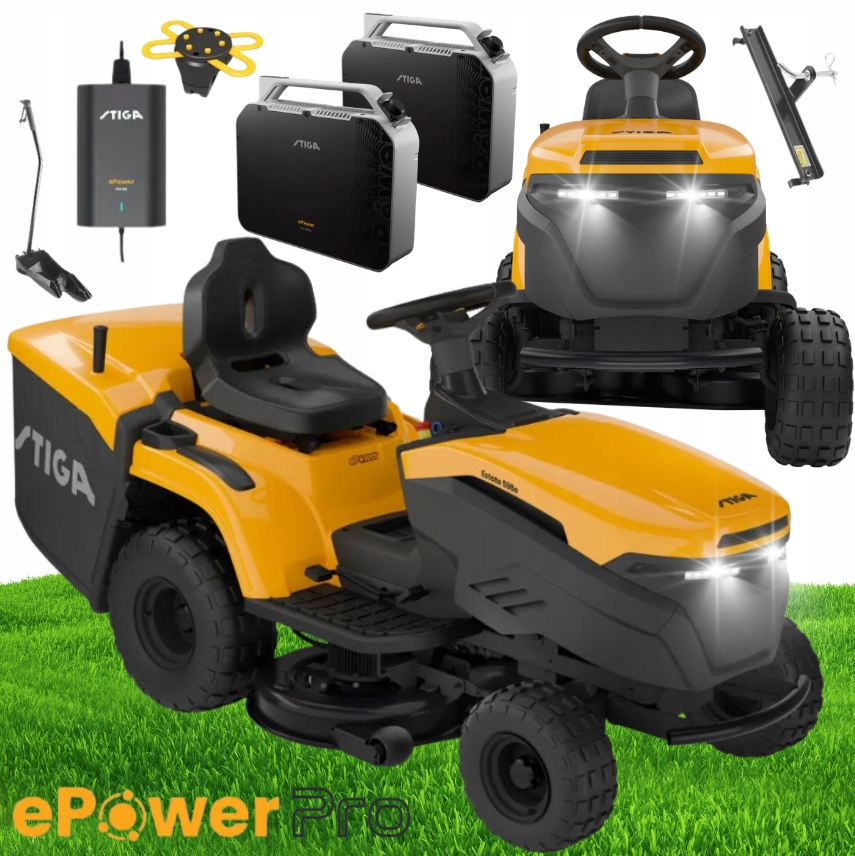 Traktor akumulatorowy Stiga Estate 384e w kolorze szarym