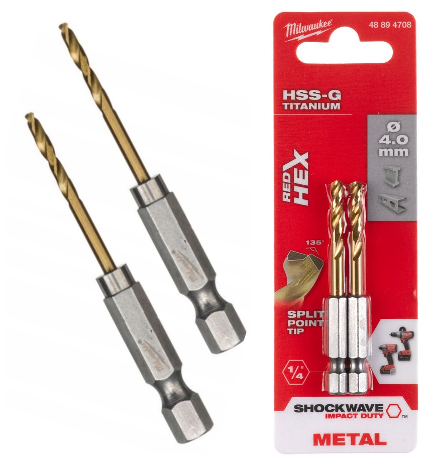 

Wiertła Milwaukee Shockwave Hex Red Hss-g Tin 4mm