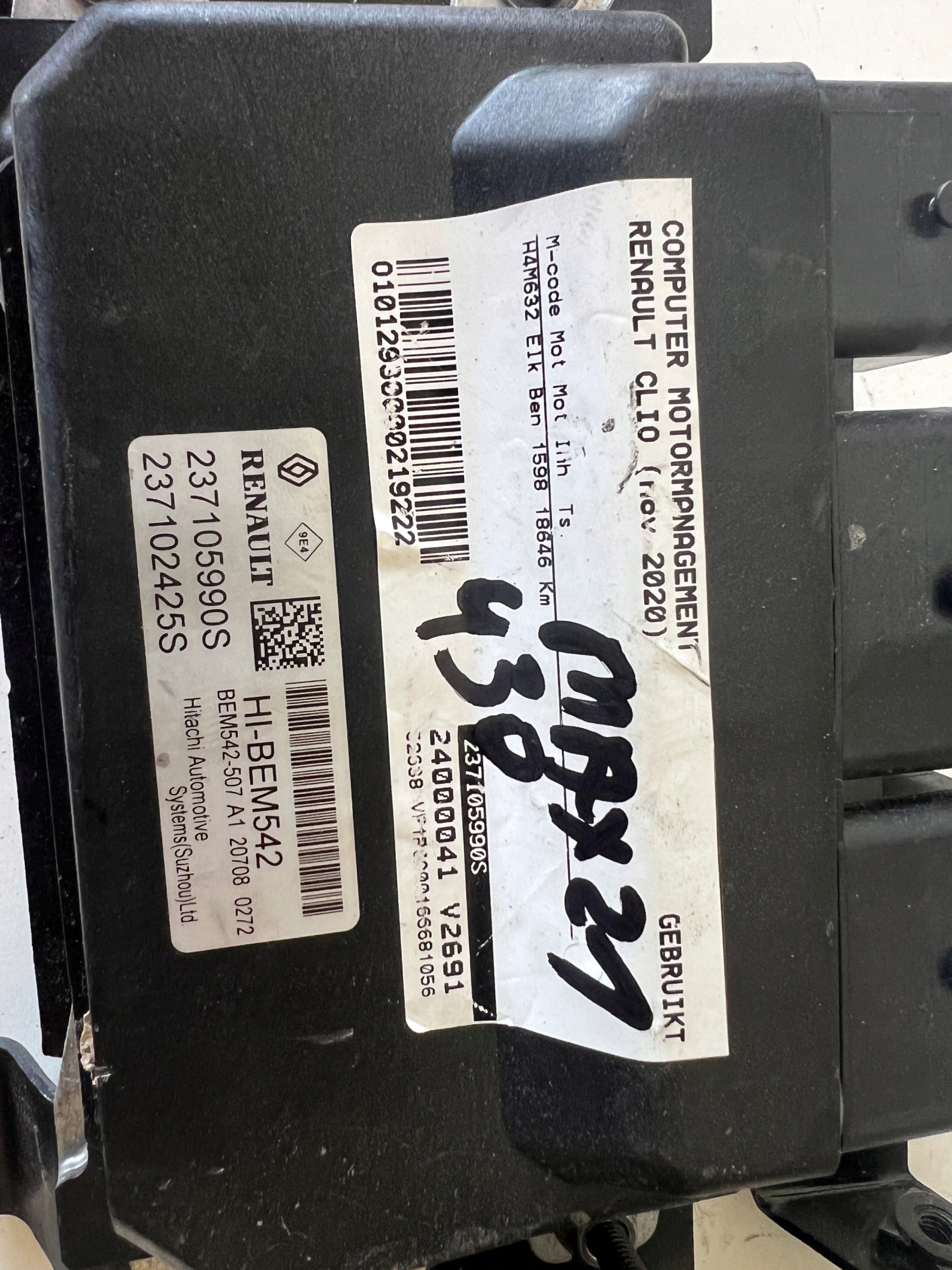 RENAULT CLIO 1.6 TCE H4M632 237105990S 237102425S ECU computer Originale