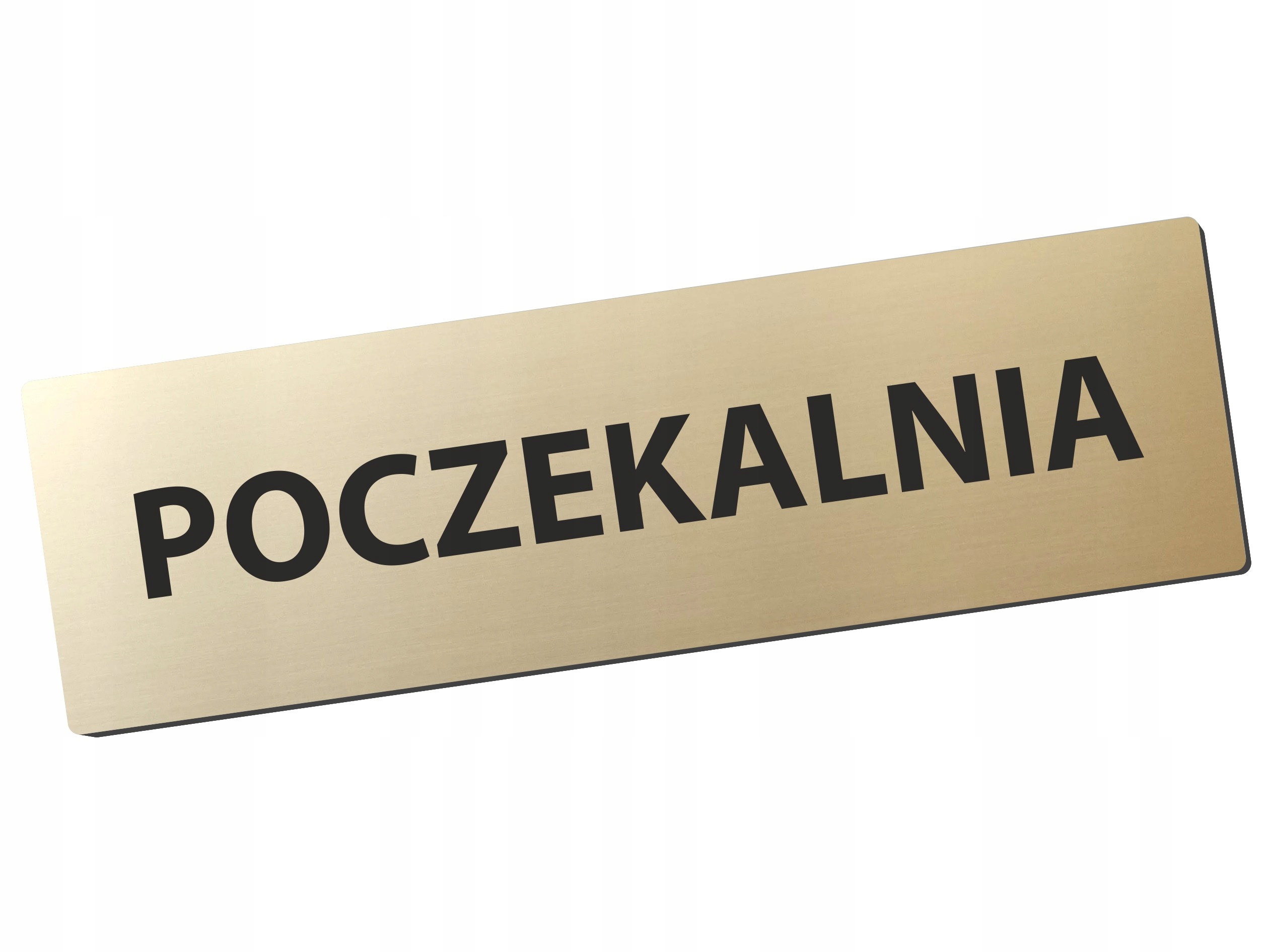 

Tabliczka samoprzylepna Poczekalnia złota 20x6