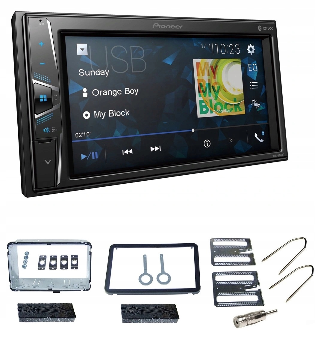 Pioneer DMH-G220BT Autorádio s Bluetooth, Usb, Aux a LCD displejom pre Alfa 159