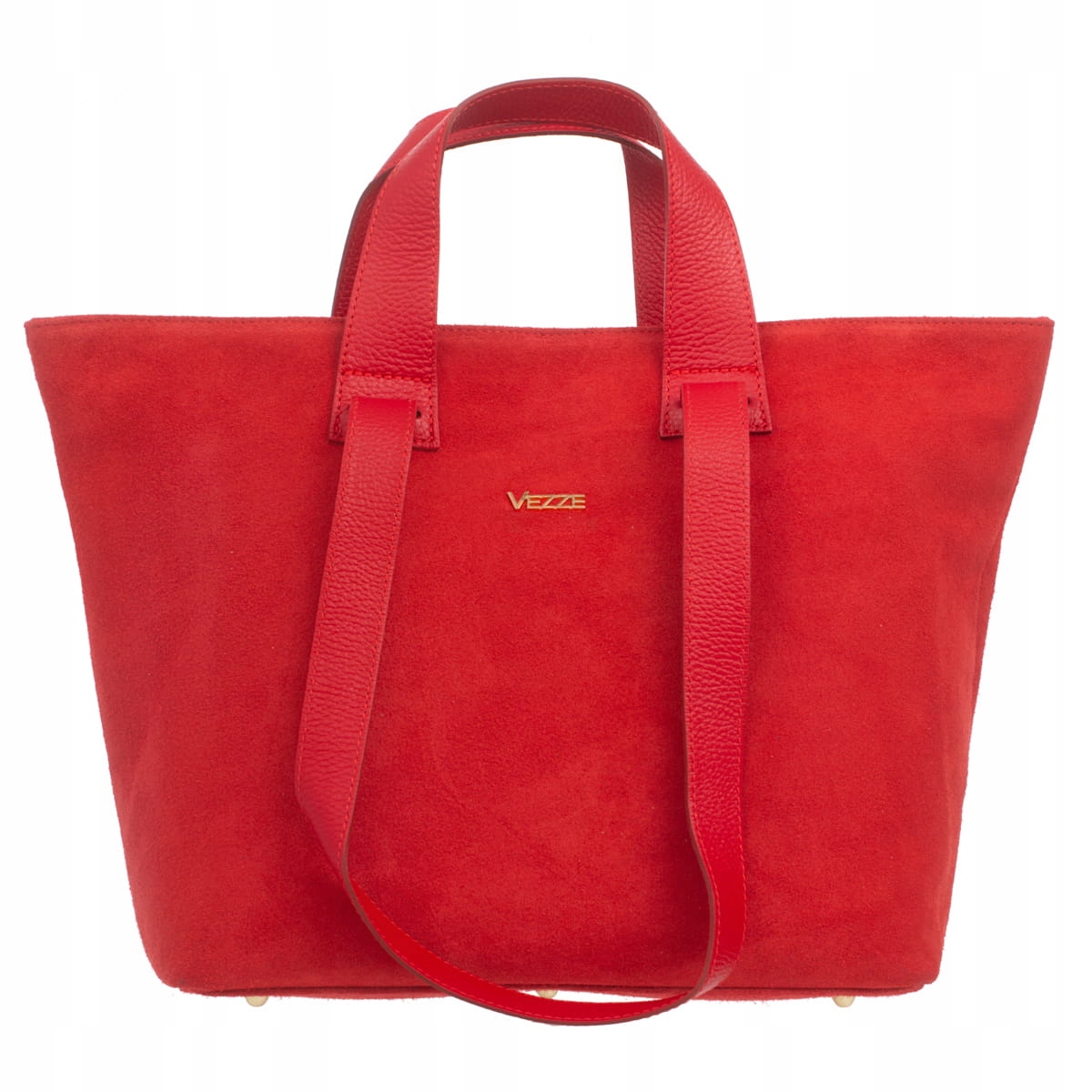 Kožená semišová taška Vezze Carriola Červená