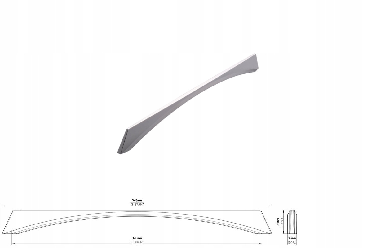 nábytková úchytka Siro 2341-345ZN1 chrom lesk