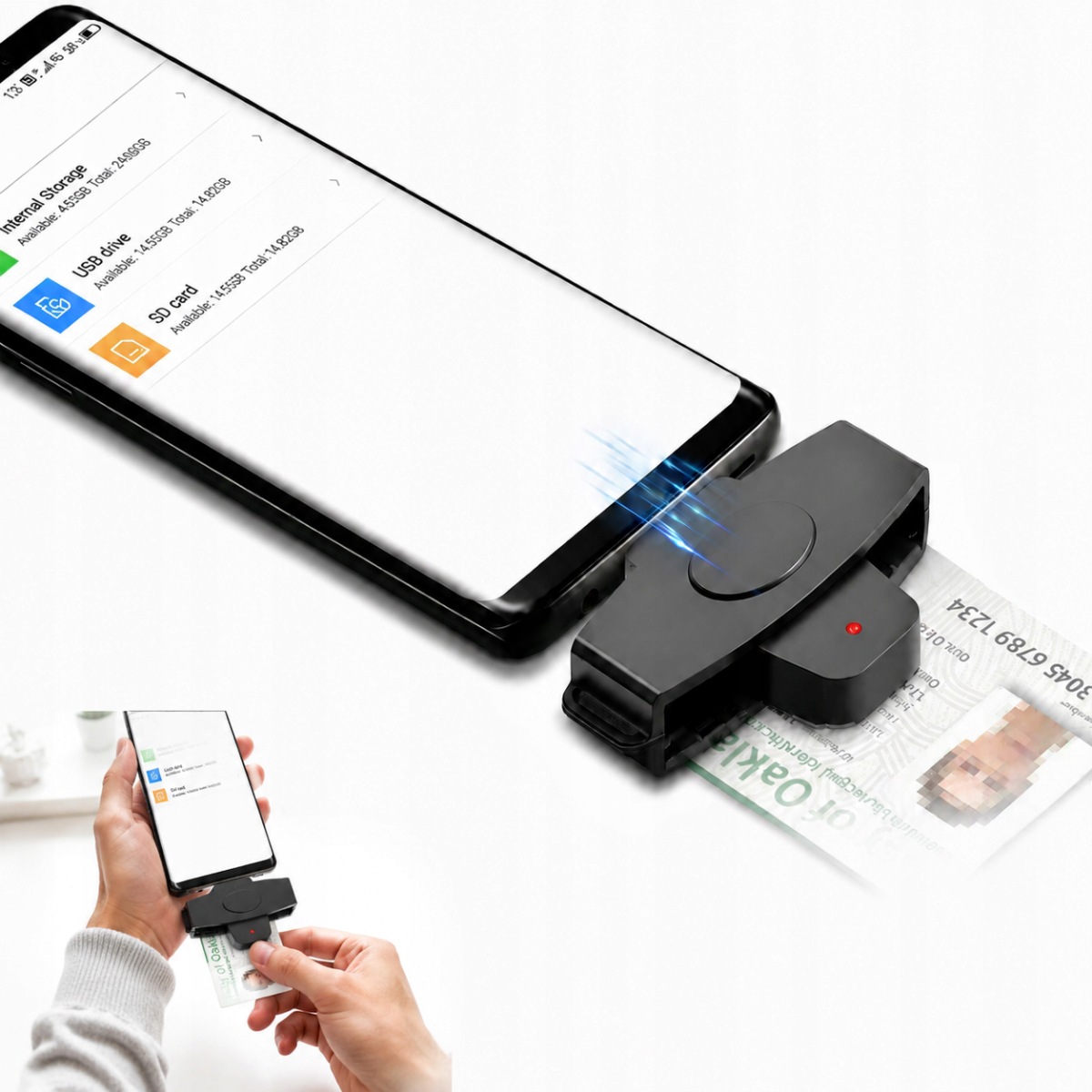 Czytnik Kart Tachografu Tacho Kierowcy Kierowców Usb-c Android