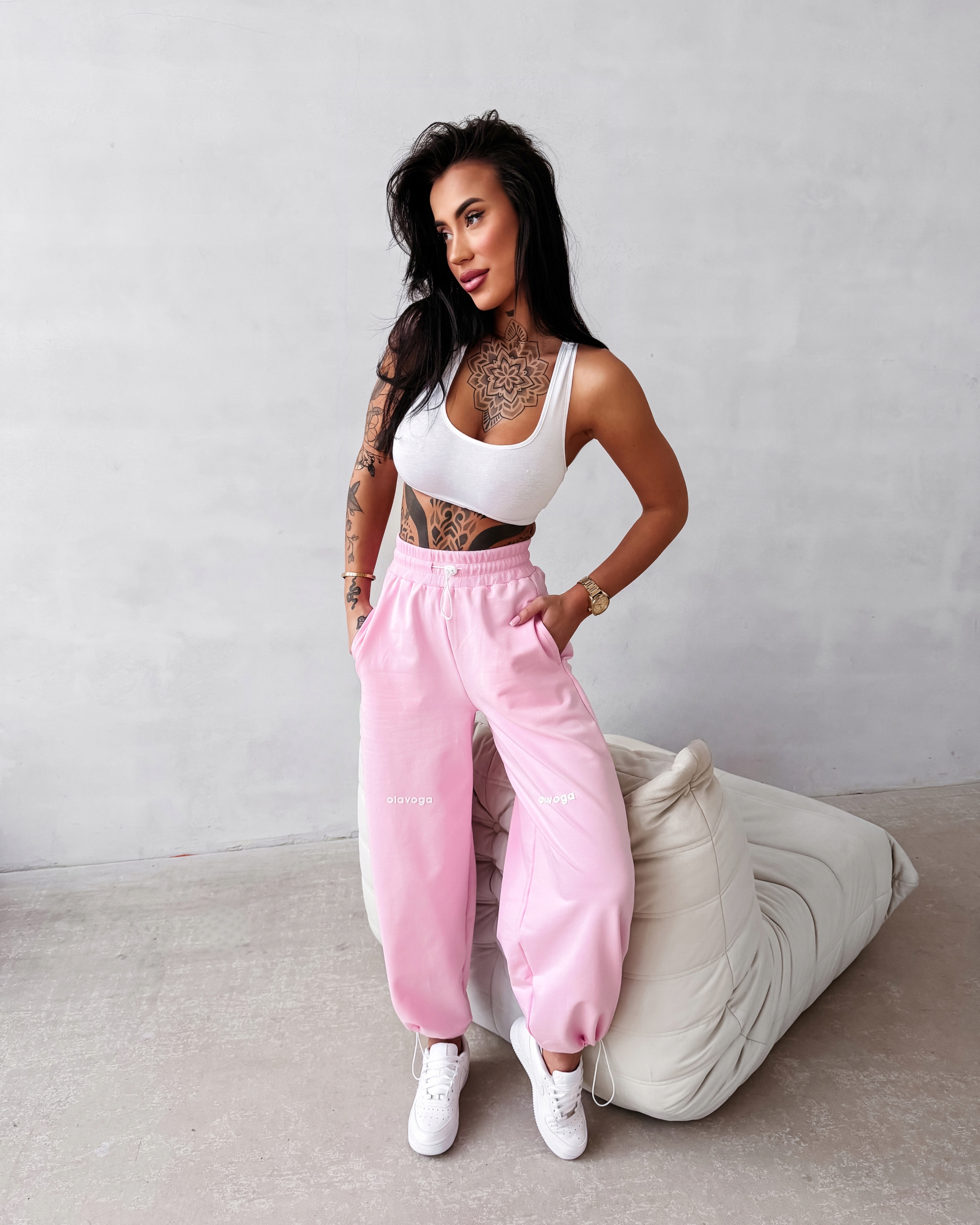 Dámské Kalhoty Nest Olavoga Pudrová Růžová M