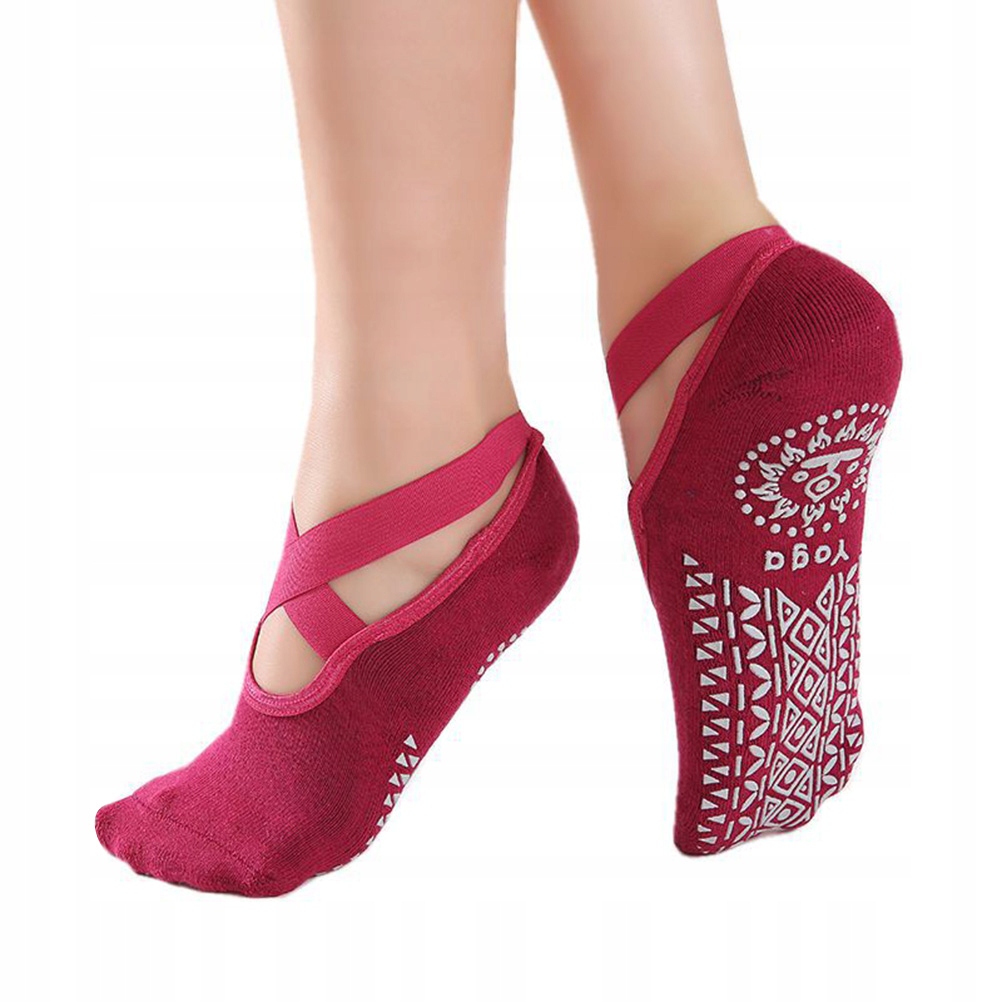 SKARPETKI DO JOGI SKARPETKI DAMSKIE DO TAŃCA SKARPETKI DO TAŃCA PILATES SKARPETKI DAMSKIE Fason za kostkę