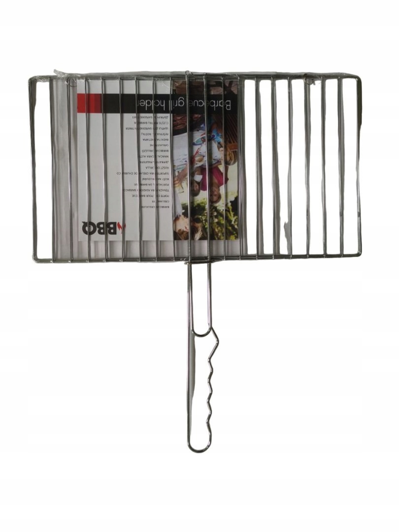 RUSZT GRILLOWY STALOWY ZAMYKANY KRATKA NA GRILLA MIĘSA RYB WARZYW 32x14 cm Wysokość produktu 14 cm