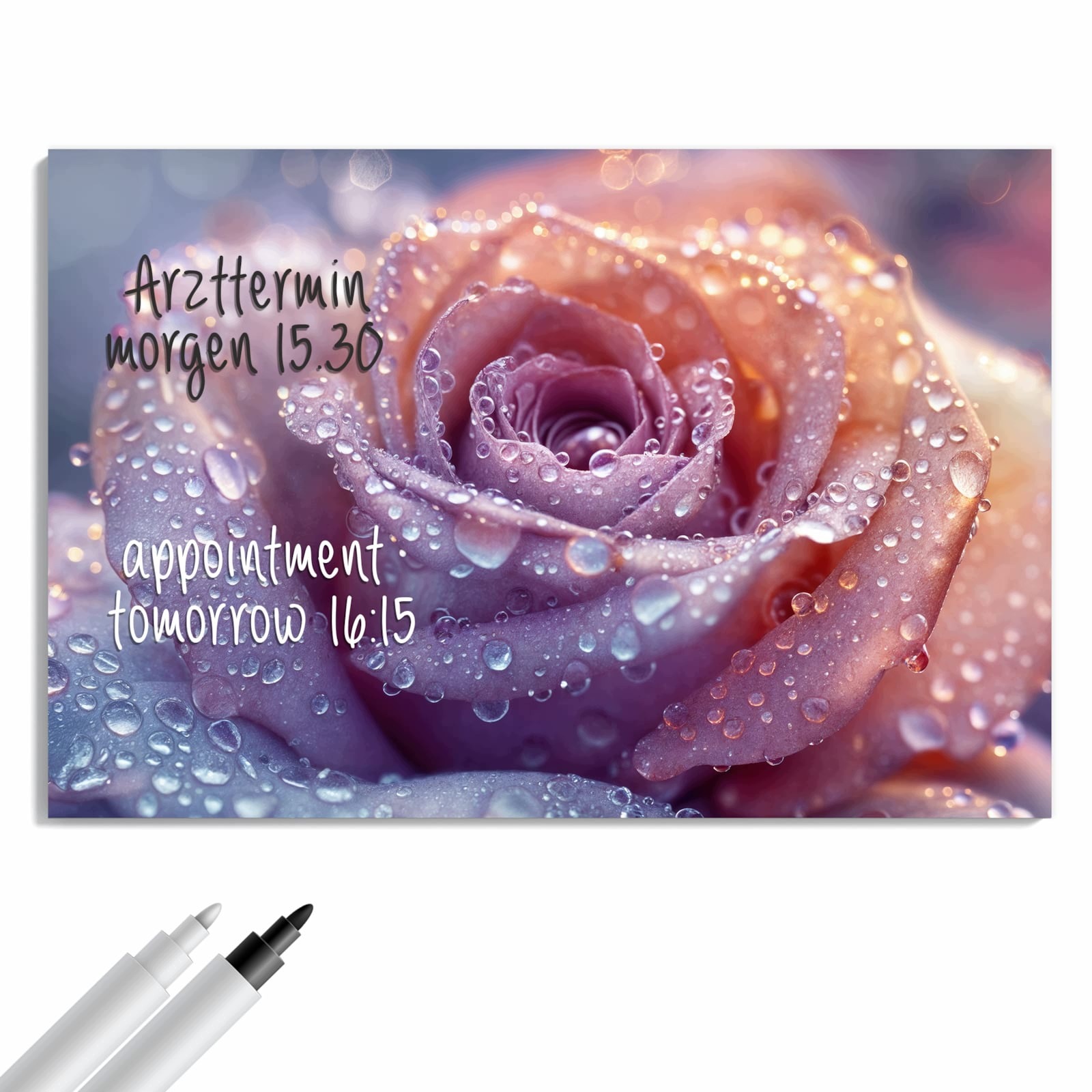 Magnetická tabule Květina Kapky vody 60 × 40 cm