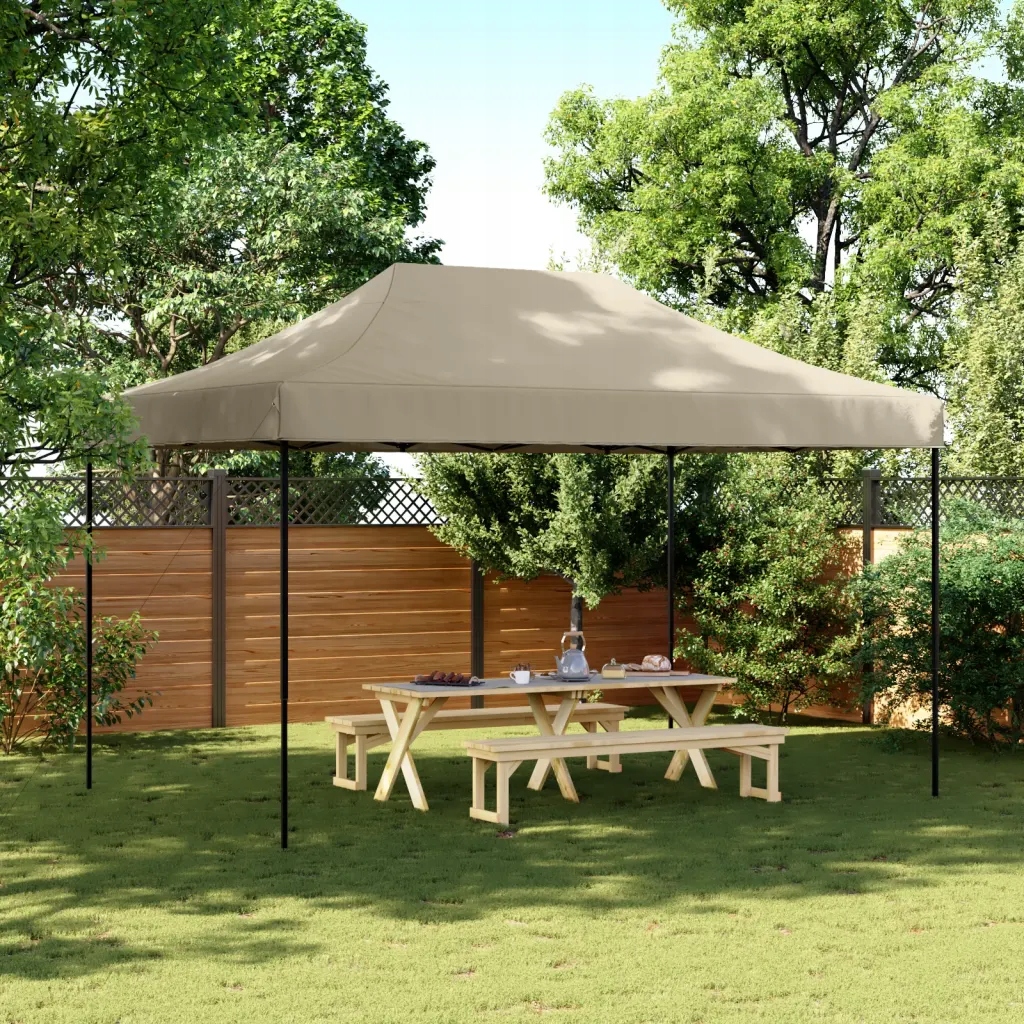 Skládací party stan pop-up taupe 440 x 292 x 315 cm Hnědošedá 4004962