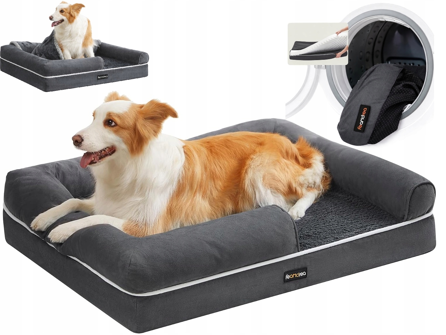 Levně Pelíšek pro psa velké ortopedické potah polštář pro psa 71 cm x 91 cm