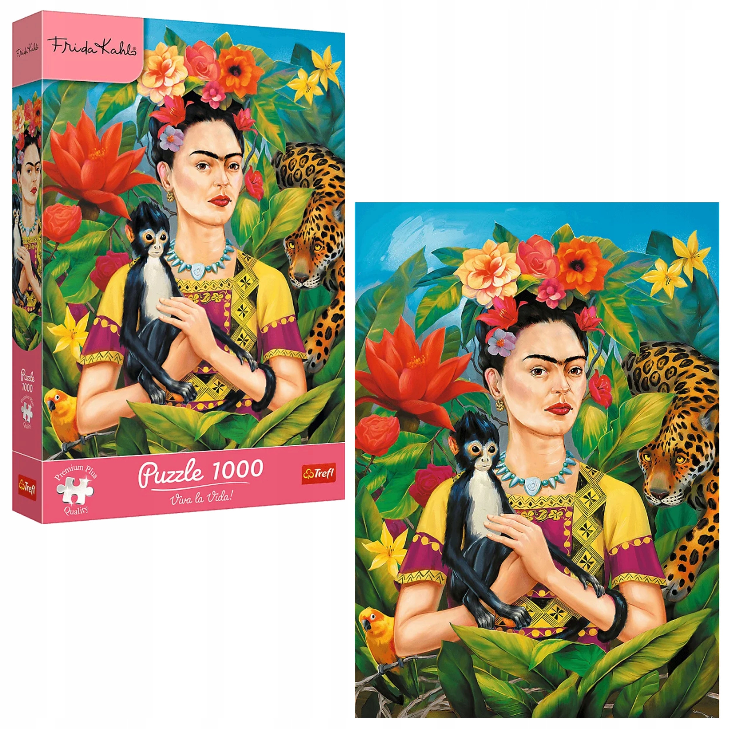 PUZZLE 1000 ELEMENTÓW FIDA KAHLO PORTRET W DŻUNGLI 12094 TREFL