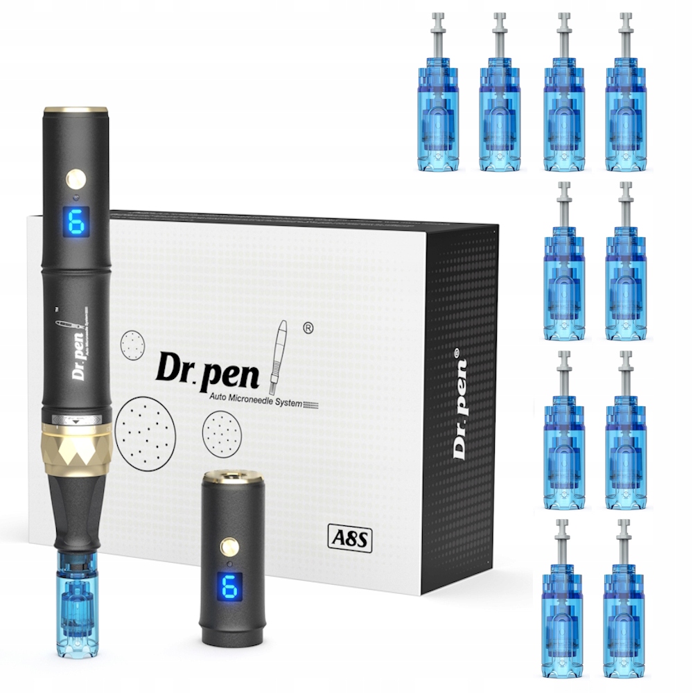 Dr. pen Set A8S 10 Cartridge dermapen pro mezoterapii Originální