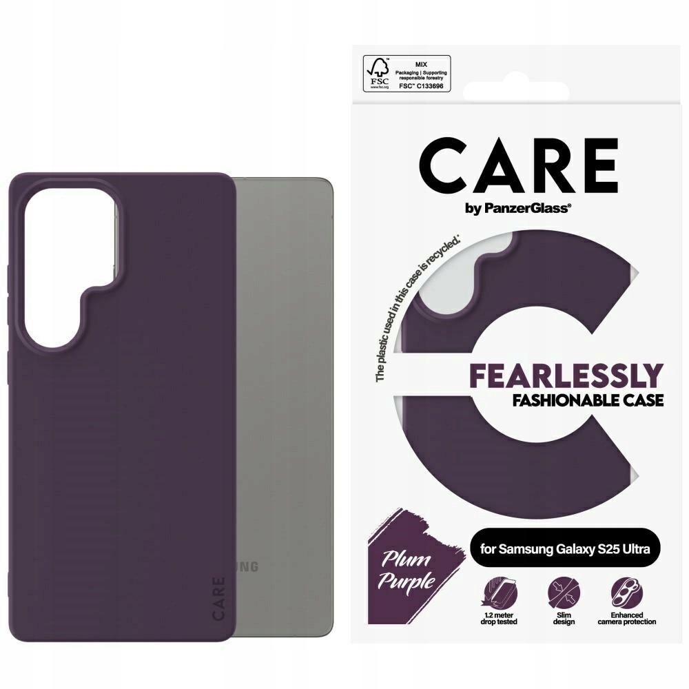 Etui PanzerGlass do Galaxy S25 Ultra, Fioletowy,