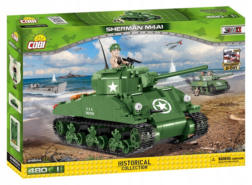 Klocki COBI Archiwum 2464 Mała Armia Sherman M4A1 -2464A