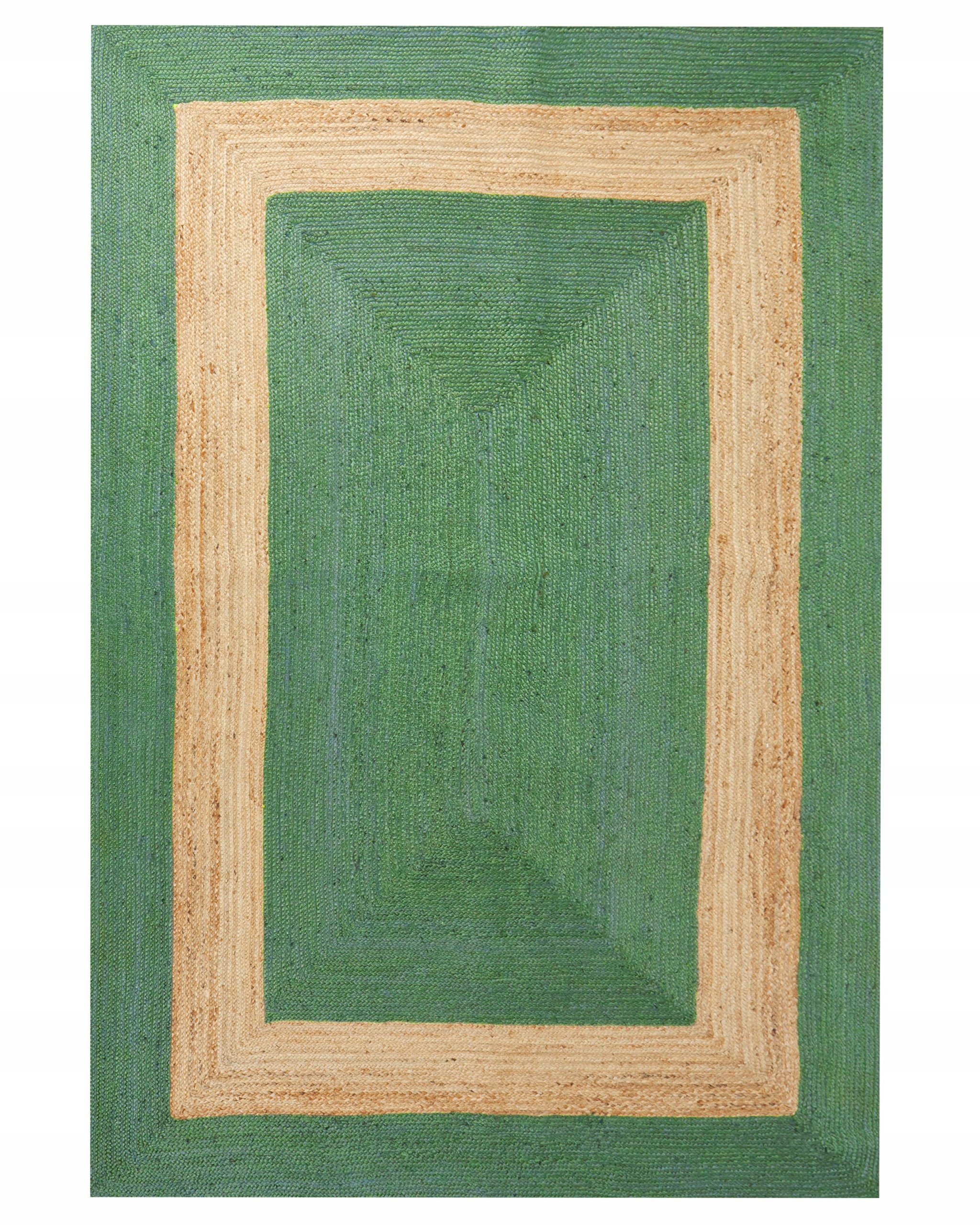 Dywan jutowy pleciony 200 x 300 cm zielony