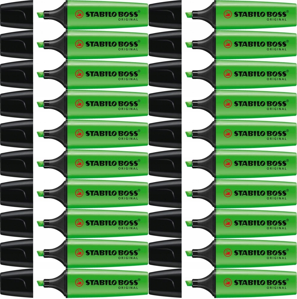 Zakreślacz podkreślacz Stabilo Boss Original 70/33 ścięta zielony x 20