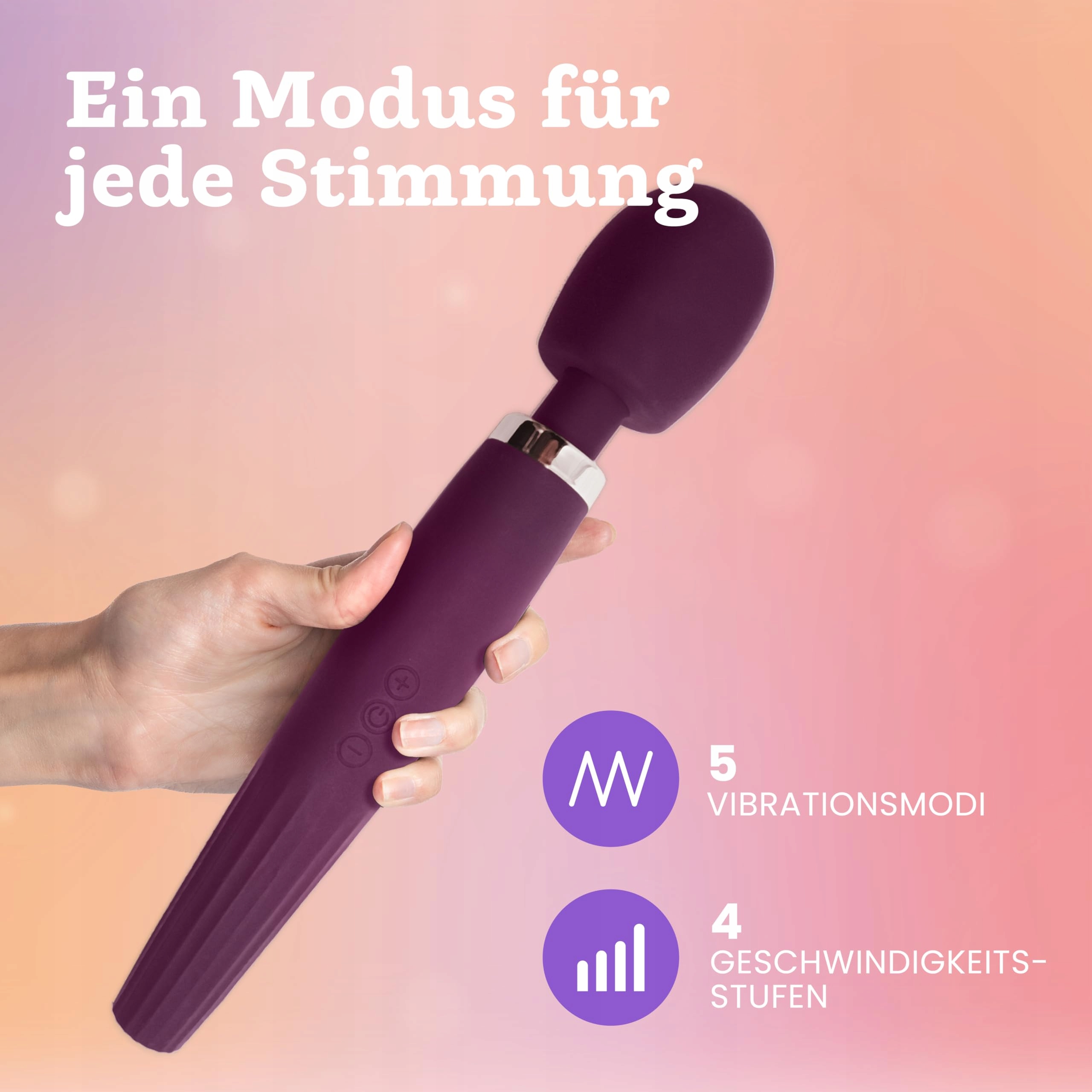 DELUXE Wibrator Wodoodporny Bezprzewodowy, 5 Trybów, Silikonowy — miniatura 2