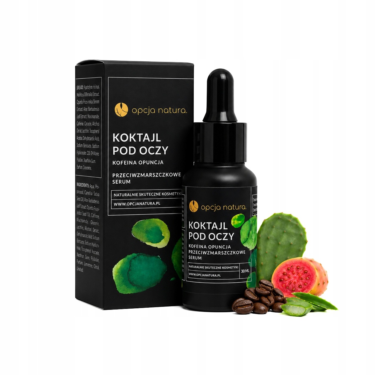 Opcja Natura Serum koktejl pod oči 30 ml proti vráskám kofein