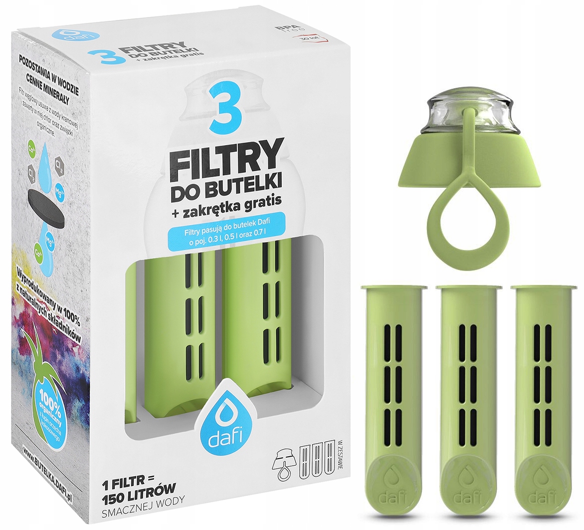 

3pak filtrów do butelki Dafi zakrętka