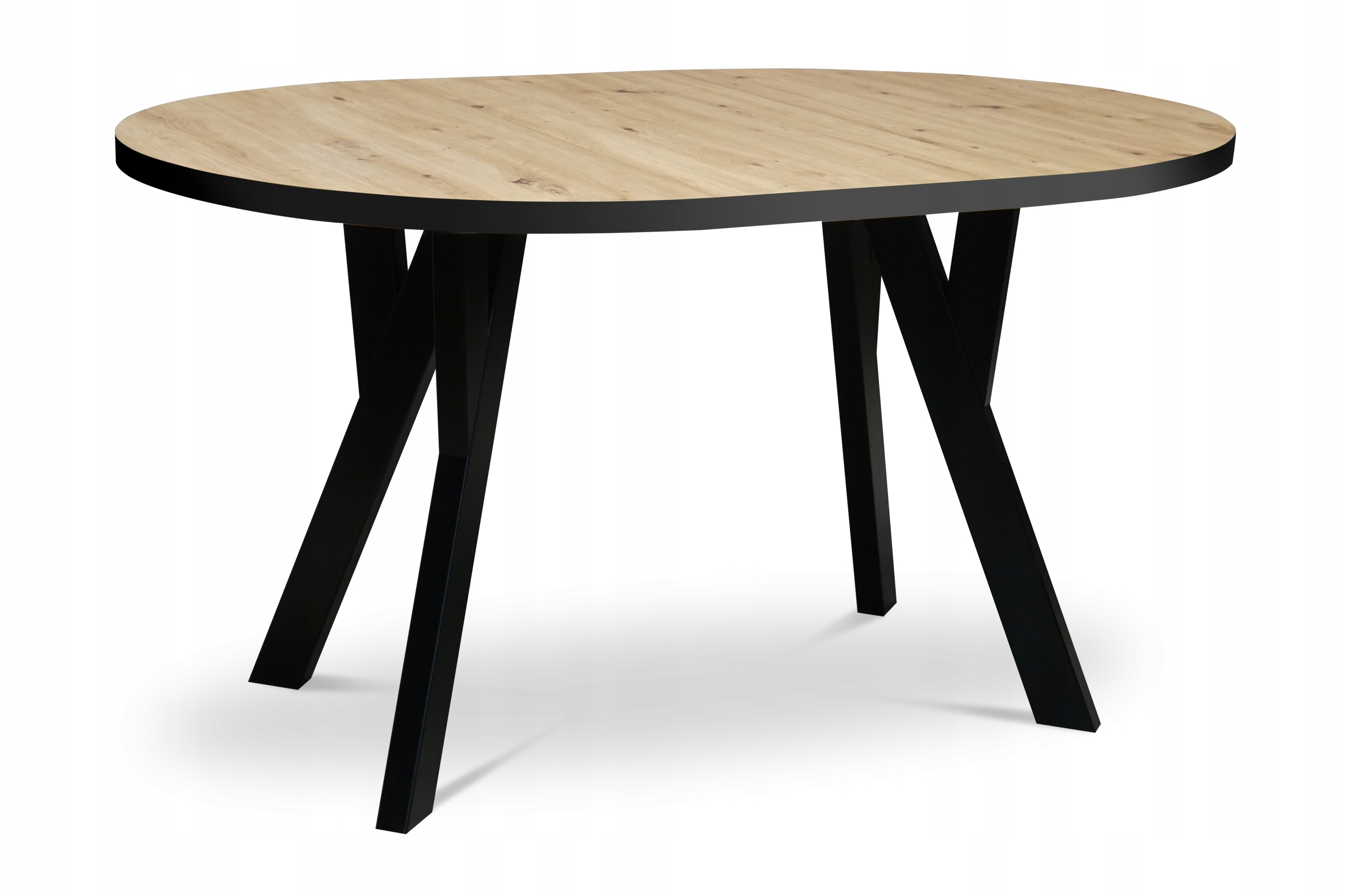 STÓŁ OKRĄGŁY ERNI BLACK 90/170 ROZKŁADANY DĄB ARTISAN SALON KUCHNIA Kod producenta STÓŁ OKRĄGŁY  ARTISAN ROZKŁAD. 90/170