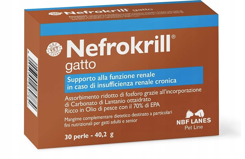 Nefrokrill gatto 30 tablet Nbf Lanes Správné fungování ledvin