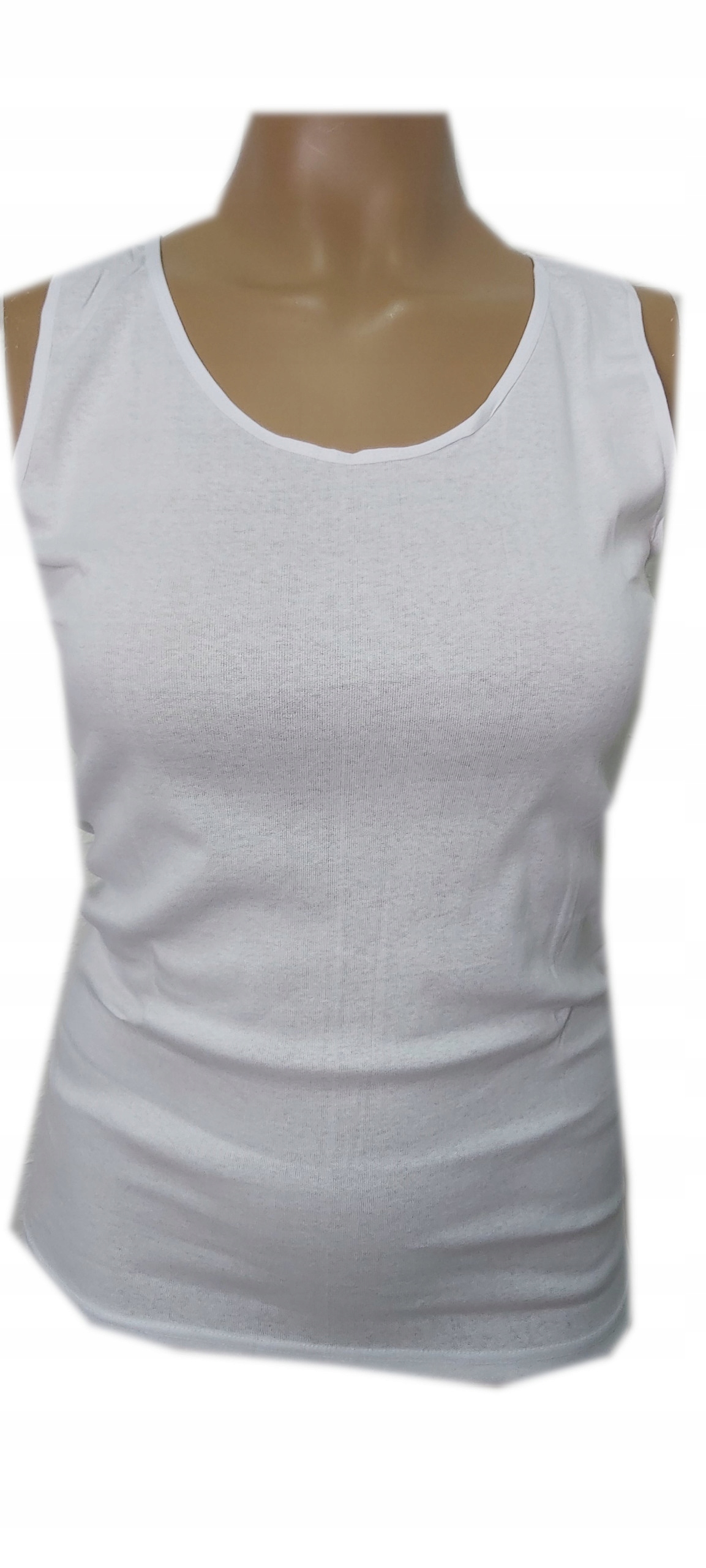 

5XL-NADWYMIAR-DUŻA Podkoszulka -RAMIĄCZKA-biała