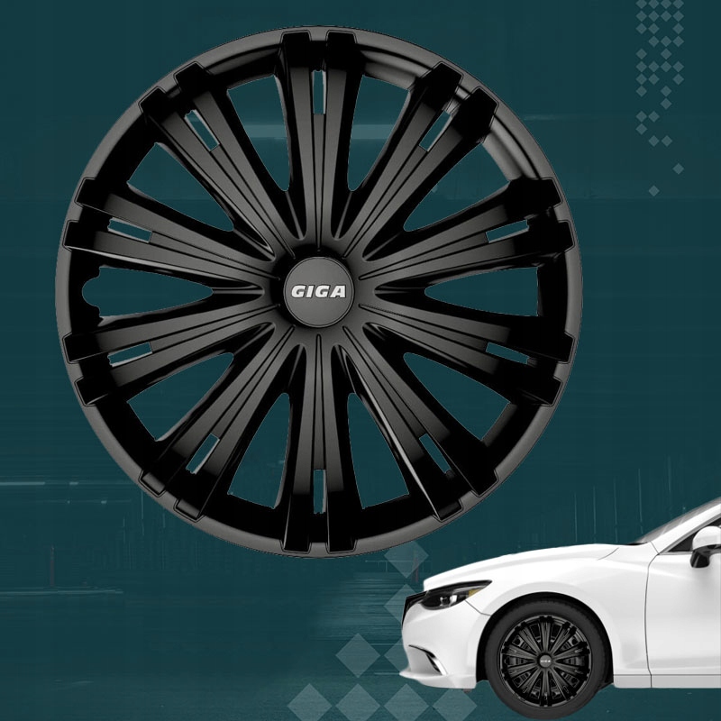 KOŁPAKI KOMPLET (4 SZTUKI) GÓRECKI GIGA BLACK 15” do auta samochodu Czarne Producent Inny