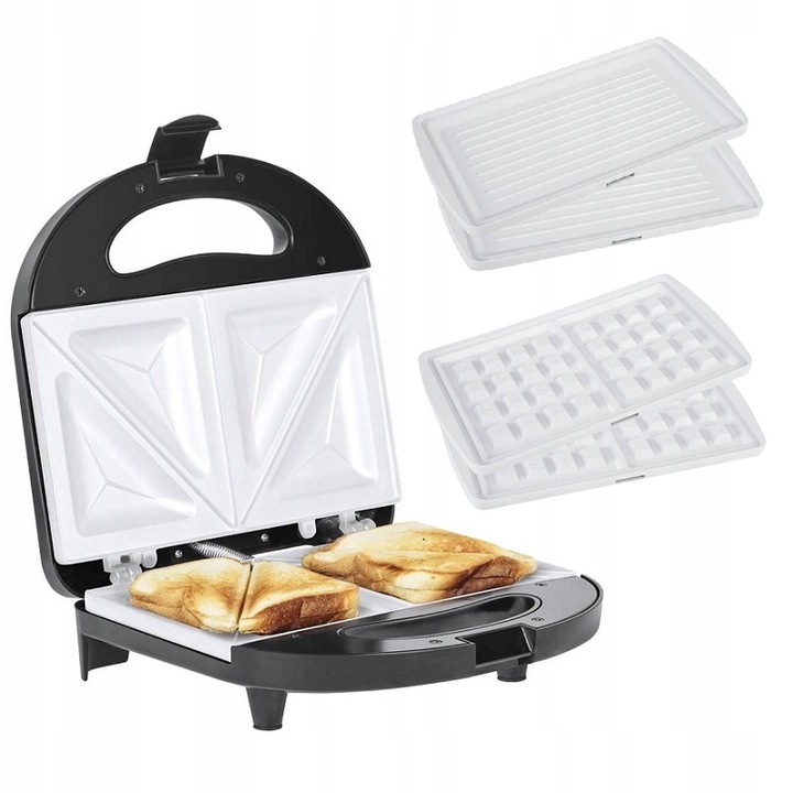 OPIEKACZ-TOSTER GRILL GOFROWNICA CERAMICZNY 3w1