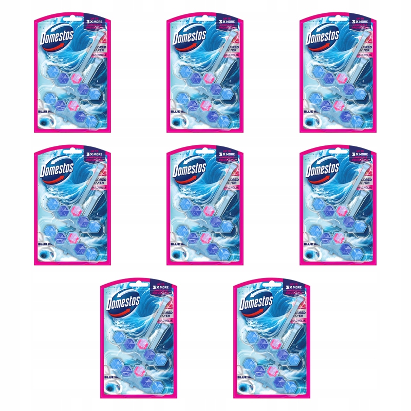 Domestos Toaletní kostka Blue Water Magnolie 2x48 g X8