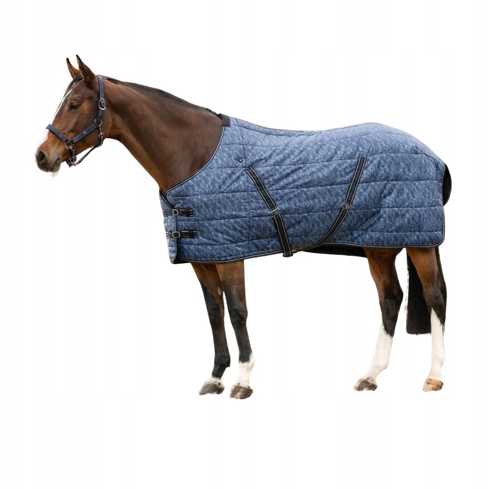 Derka dla konia stajenna Ciepła oddychająca Qhp 26AW 200g niebieska 135 cm