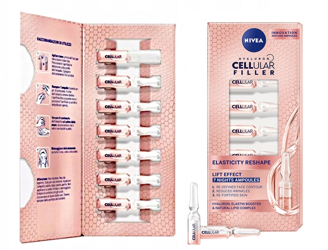 ODMŁADZAJĄCA KURACJA AMPUŁKI Z KWASEM HIALURONOWYM NIVEA CELLULAR FILLER