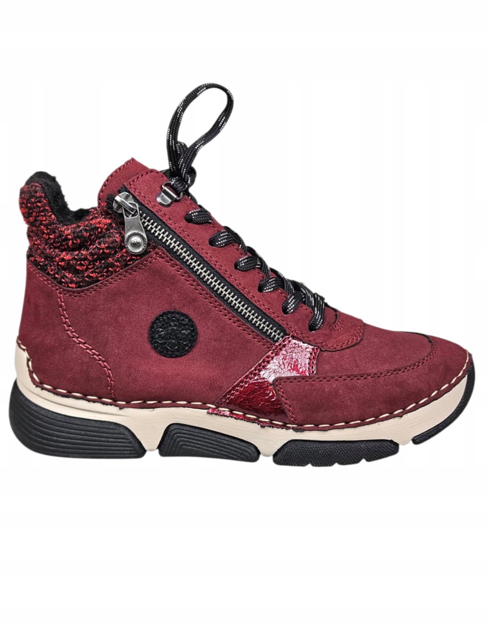 Dámské Rieker Dámské Kotníkové Boty na platformě 45960-35 vínové vel. 41