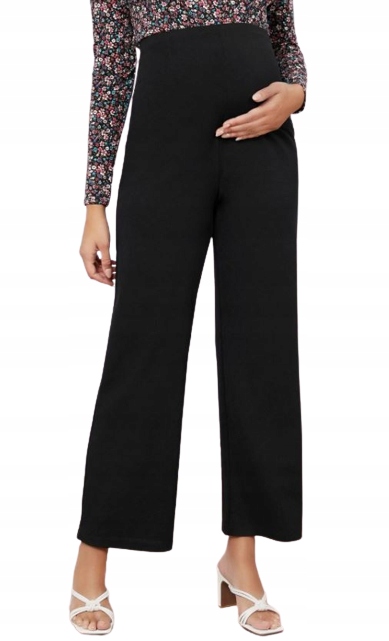 SHEIN SPODNIE CIĄŻOWE ELEGANCKIE CZARNE 40/42 1V7A