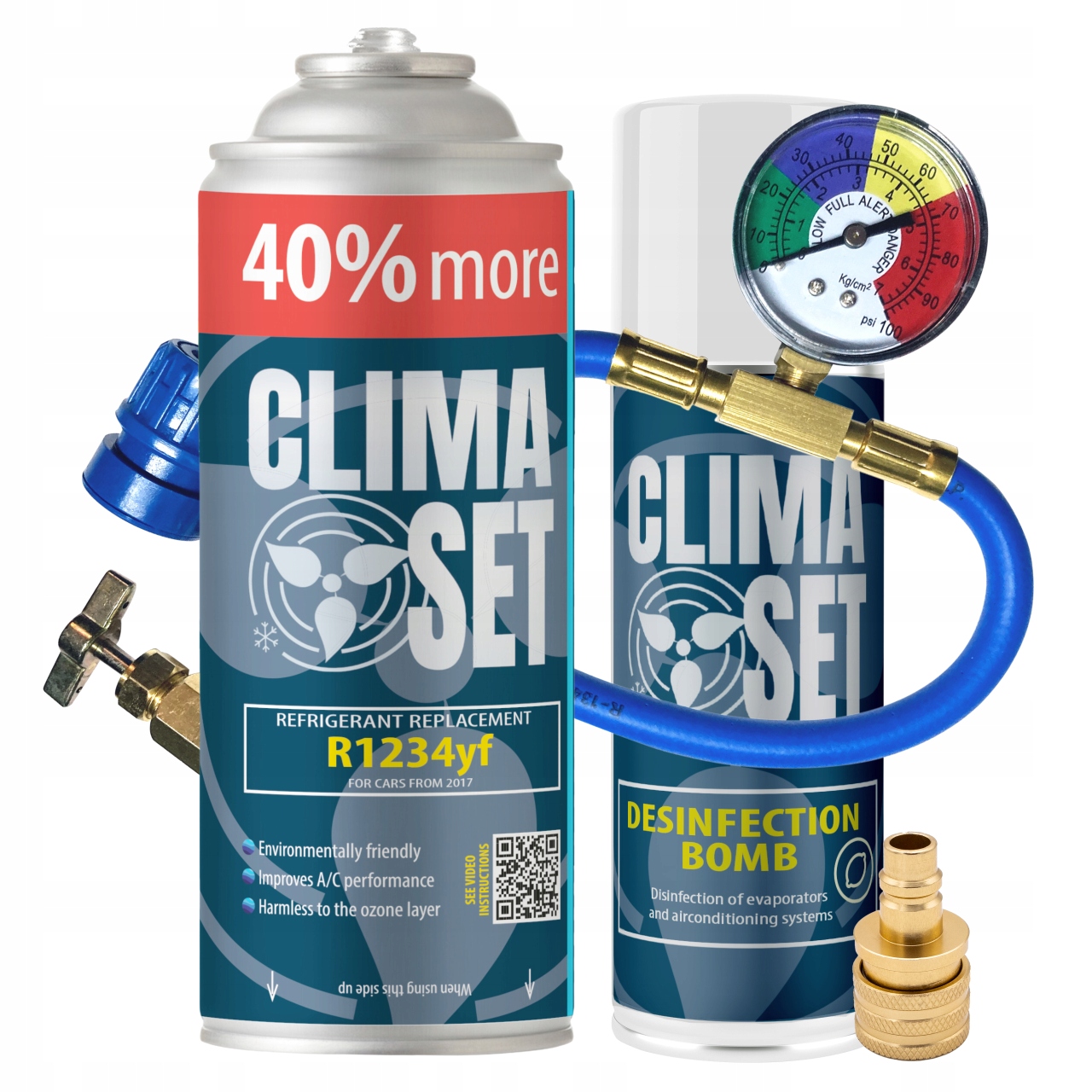 Sada na plnění klimatizace R1234yf 470g XL s Osvěžovačem, adaptér